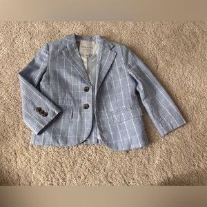 Janie and jack blue and white stripped blazer sport coat jacket